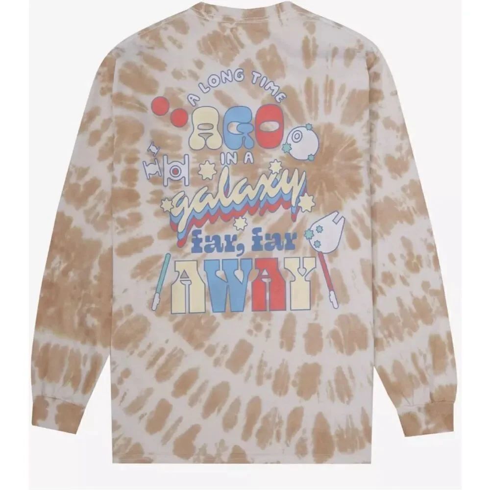 Star Wars A Galaxy Far Away Tie- Dye Long Sleeve Crewneck - Medium Nwot